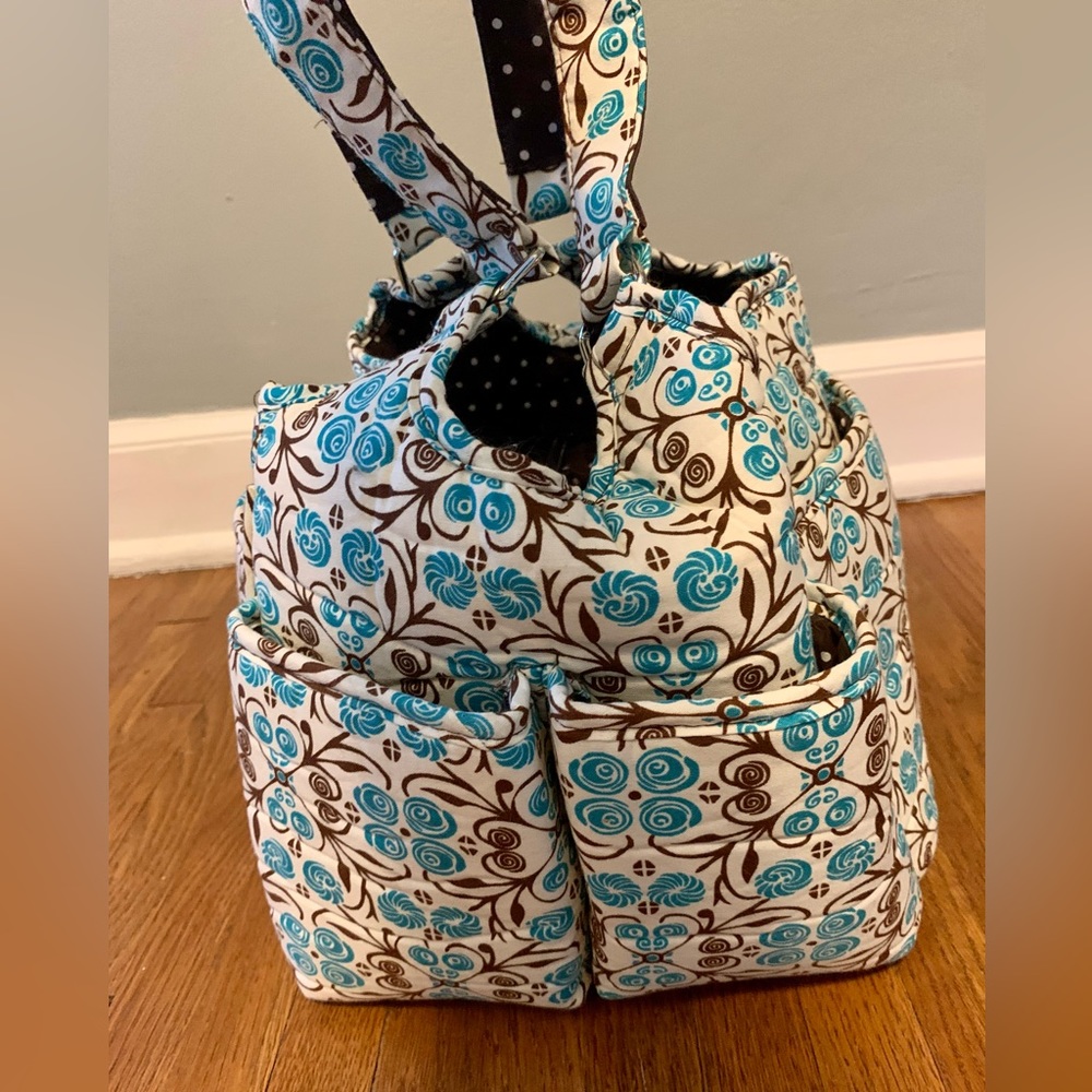 Yarnology fabric craft bag with lot of clear stamps